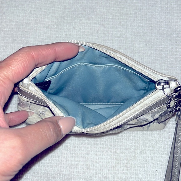 Coach Signature Opic Wristlet | Silver/Metallic - Picture 3 of 3
